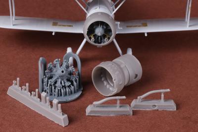 Gloster Gladiator engine & cowling set for Airfix kit