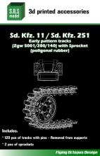 Sd.Kfz.251 Early Pattern tracks + sprocket (poligonal)