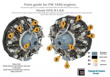 Hawk H75A-3 French AF engine set for Wolfpack/Hobbycraft kit - 9.